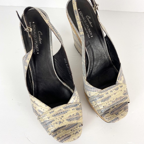 Donald J. Pliner Sacha Wedge Cork Slingback Sandal - Picture 8 of 14